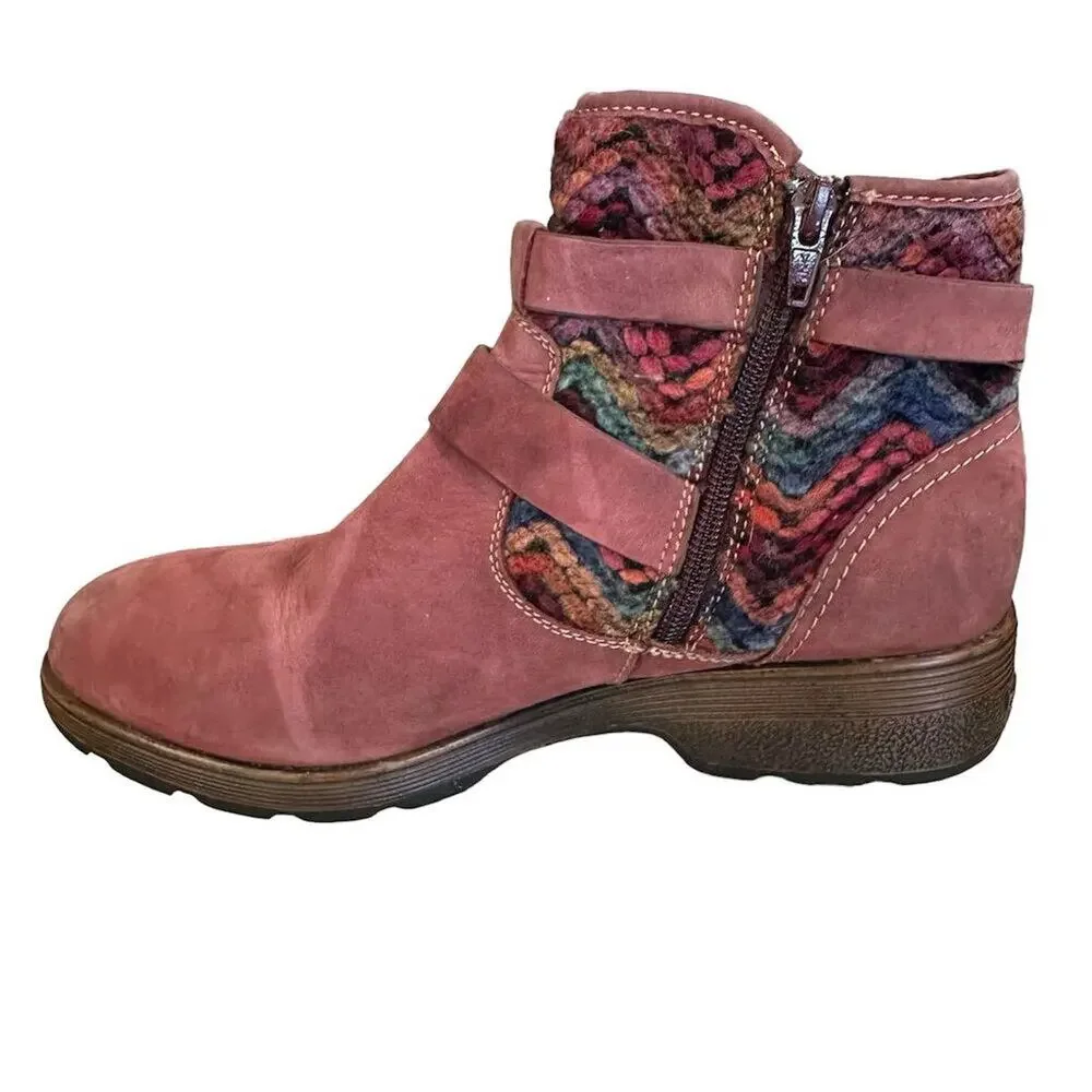 Bionica Women's Elba Ankle‎ Snow Boots Multicolor Size 10M Winter Casual